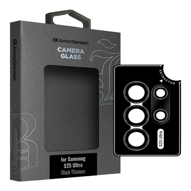 Захисне скло для камери ArmorStandart Supreme Black Icon Samsung S25 Ultra Black Titanium (ARM83222) - цена, характеристики, отзывы, рассрочка, фото 1