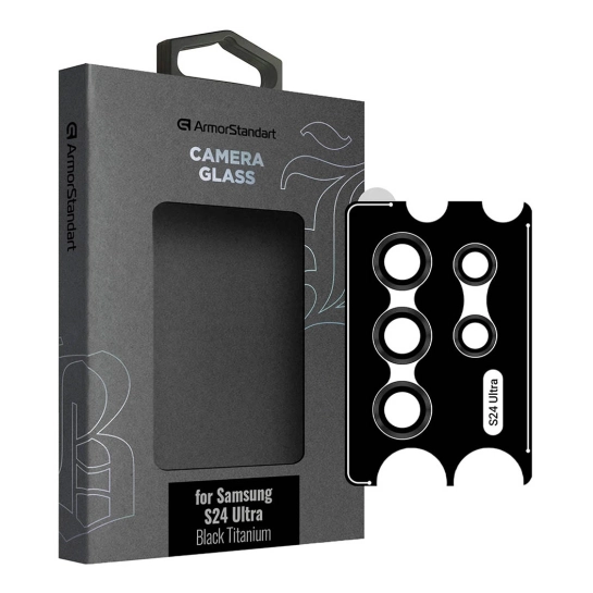 Захисне скло для камери ArmorStandart Supreme Black Icon Samsung S24 Ultra Black Titanium (ARM76602)