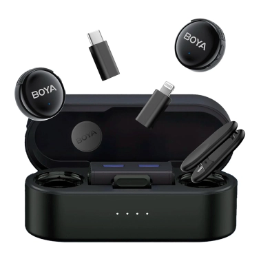 Мікрофонна радіосистема BOYA LINK 3-01 Type-C/TRS/Lightning Black - цена, характеристики, отзывы, рассрочка, фото 1
