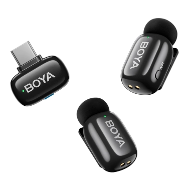 Беспроводной петличный микрофон BOYA mini-23 Type-C Black - цена, характеристики, отзывы, рассрочка, фото 1
