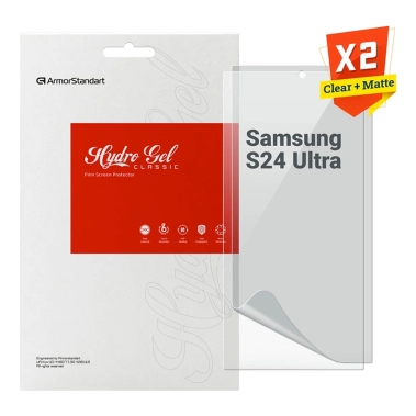 Набір гідрогелевих плівок ArmorStandart Clear + Matte для Samsung S24 Ultra (ARM80707) - цена, характеристики, отзывы, рассрочка, фото 1