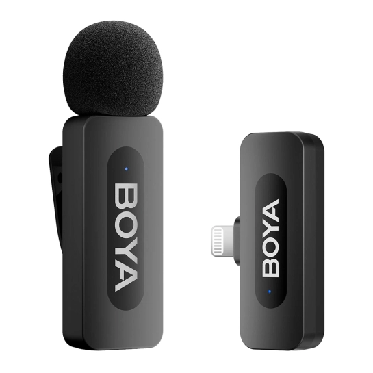 Беспроводной петличный микрофон BOYA BY-V1 Lightning Black
