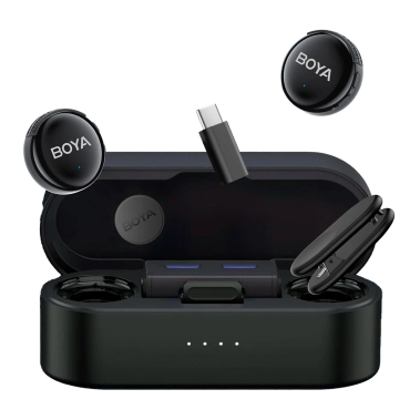 Микрофонная радиосистема BOYA LINK 3-02 Type-C/TRS Black - цена, характеристики, отзывы, рассрочка, фото 1