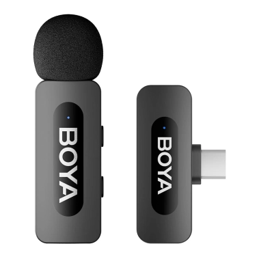 Беспроводной петличный микрофон BOYA BY-V10 Type-C Black - цена, характеристики, отзывы, рассрочка, фото 1