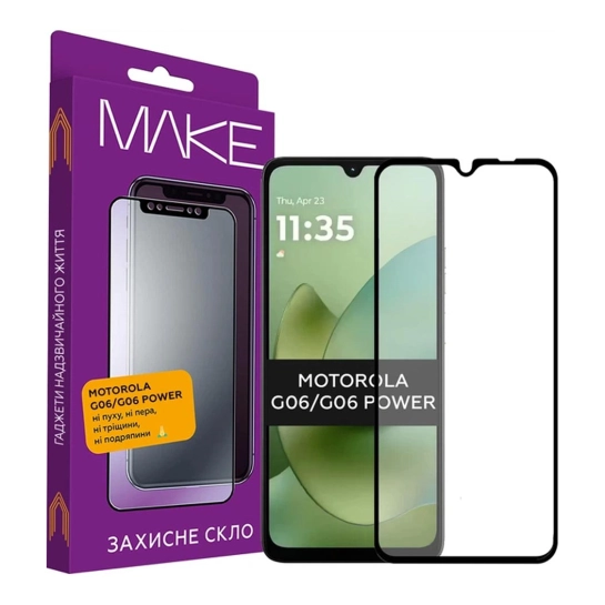 Защитное стекло MAKE Moto G06/G06 Power