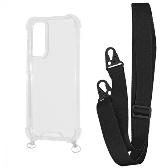 Чехол WAVE Clear Case with Strap Samsung Galaxy S23 FE Black - цена, характеристики, отзывы, рассрочка, фото 1