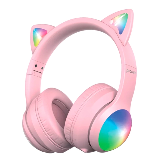 Бездротові навушники Proove Kids LumiCat (APP) Pink