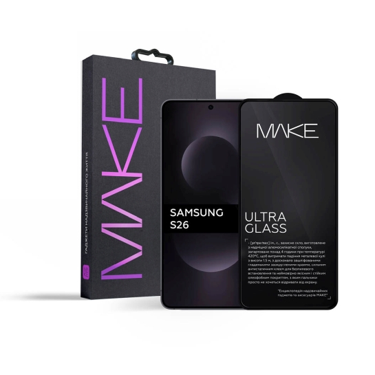 Защитное стекло MakeFuture Ultra Glass для Samsung S26 - цена, характеристики, отзывы, рассрочка, фото 1