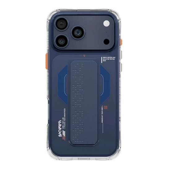 Чехол-накладка Skinarma Haxa (Mag-Charge + Grip-Stand) для iPhone 17 Pro (6.3") Blue