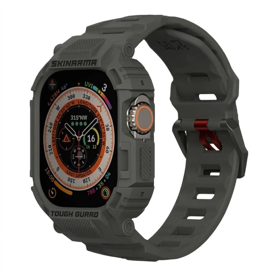 Ремешок с накладкой SkinArma Mecha Strap+Case Apple Watch 49mm Green