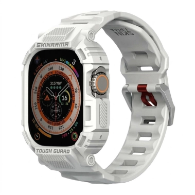 Ремешок с накладкой SkinArma Mecha Strap+Case Apple Watch 49mm Light Grey - цена, характеристики, отзывы, рассрочка, фото 1