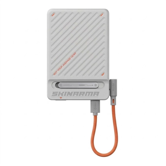 Зовнішній акумулятор Skinarma Power Bank ARC Magnetic with Intergrated Stand 10000 mAh 20W USB-C PD Light Grey