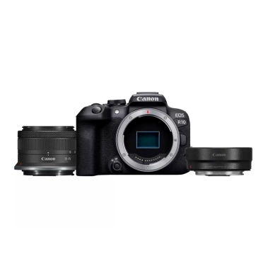 Фотоапарат зі змінним об'єктивом Canon EOS R10 Kit RF-S 18-45mm IS STM та адаптером для об'єктивів Mount Adapter EF-EOS R (5331C033) - цена, характеристики, отзывы, рассрочка, фото 1