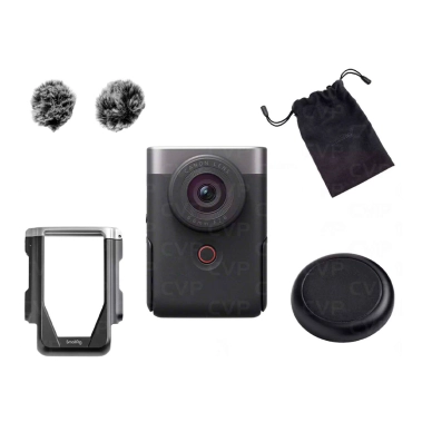 Фотоаппарат Canon PowerShot V10 Advanced Vlogging Kit Silver (5946C009) - цена, характеристики, отзывы, рассрочка, фото 1