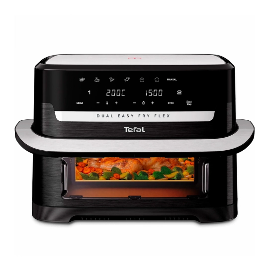Мультипечь-аэрогриль с двумя отсеками Tefal Dual Easy Fry Flex (EY9228E0)
