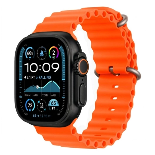 Б/У Смарт-часы Apple Watch Ultra 2 + LTE 49mm Black Titanium Case with Orange Ocean Band (Хорошее)