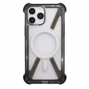 Чехол Pump Silicone Case 03 with MagSafe for iPhone 14 Pro Clear/Black - цена, характеристики, отзывы, рассрочка, фото 1